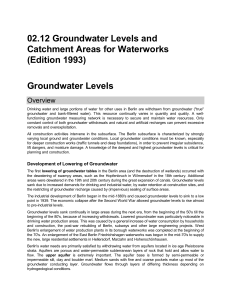 02.12 Groundwater Levels and Catchment Areas for Waterworks