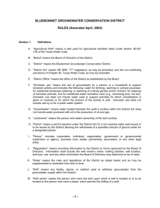 Rules amended 4/16/2003 - Bluebonnet Groundwater Conservation