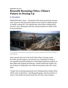 NYT Article on China`s Water Shortage ( file)