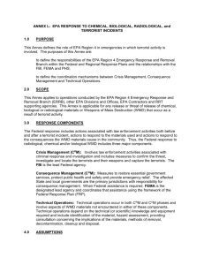 ANNEX L: EPA RESPONSE TO CHEMICAL, BIOLOGICAL