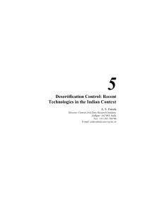 Desertification Control : Modern Technologies in Indian Context