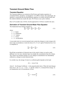 Steady State Ground Water Flow: Laplace Equation