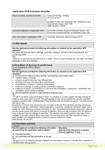 Site condition report evaluation template