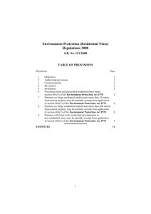 Environment Protection (Residential Noise) Regulations 2008