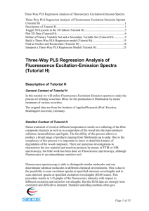 Three-Way PLS Regression Analysis of Fluorescence