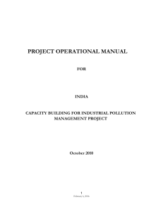Project Operational Manual - Ministry of Environment and Forests