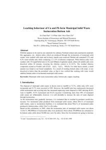 265 - Leaching behaviour of Cu and Pb from Municipal Solid Waste