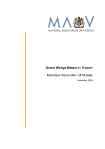 Green wedge research report - Municipal Association of Victoria