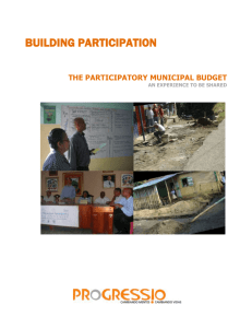 The Participatory Municipal Budget: An experience to