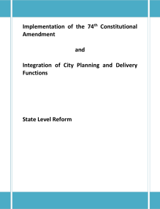 Implementation of the 74th Constitutional Amendment