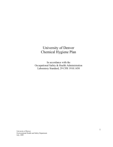 Chemicals - University of Denver