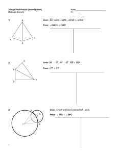 Triangle Proof Packet