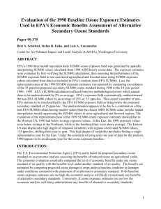 Evaluation of the 1990 baseline Ozone Exposure Estimates