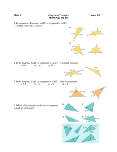 3-5 Congruent Triangles - MOM 202-203