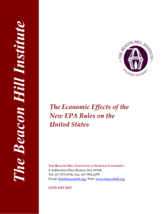 The Economic Effects of the National EPA Standards