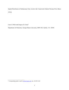 Fatty Acids Potomac River Sediments 2001 - Gmu