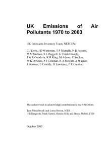 UK Emissions of Air Pollutants 1970 to 1996 - UK-Air