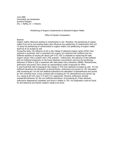 Partitioning of Organic Contaminants to Dissolved Organic Matter