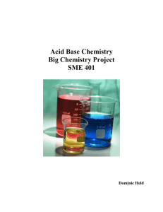 Acid Base Chemistry