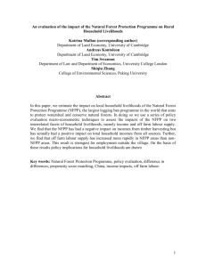 evaluation of the impact of the natural forest protection