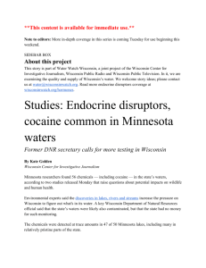 Cocaine, endocrine disruptors common in MN watersx