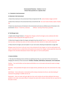 Environmental Chemistry – Section 1.1 to 1.3 notes