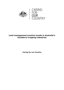 Land management practice trends in Australia`s broadacre cropping