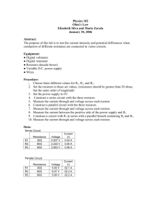 Physics 102Ohms Lawmzes word pm