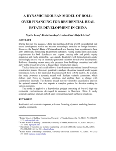 A Model of Minimal Equity Financing for Residential Project