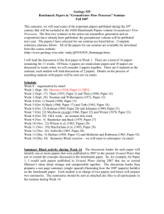 List of Benchmark Papers in “Groundwater Flow Processes”