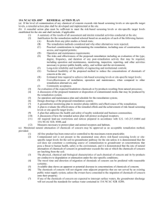 15A NCAC 02S .0507 REMEDIAL ACTION PLAN (a) If the level of