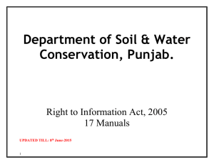 Manual - Department of Soil & Water Conservation