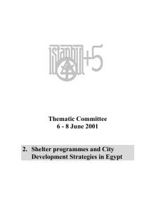 Shelter programmes and City Development