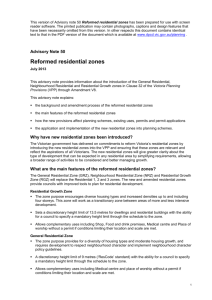 Reformed residential zones - Department of Transport, Planning and