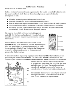 Soil Formation Worksheet