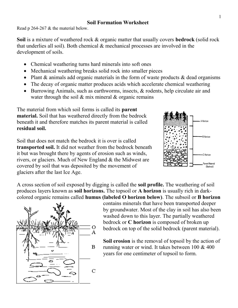 Soil Formation Worksheet Heavy Wiring