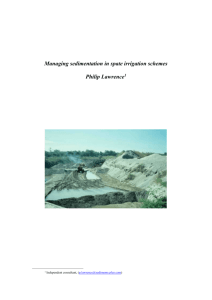 Managing sedimentation in spate irrigation schemes