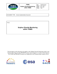 2. Sulphur dioxide Monitoring within temis