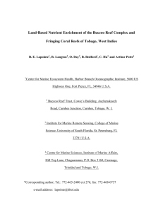 Evidence of Sewage Stress and Eutrophication in the Buccoo Reef