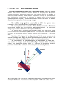 CAMSP and CAMS. Surfaces studies with positrons Positron
