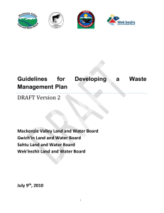 2.0 Waste Management Planning