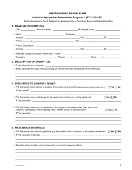 Industrial Pretreatment Program Index