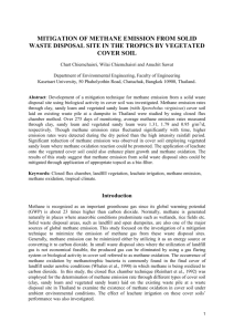 MINIMIZATION OF METHANE EMISSION FROM SOLID WASTE