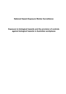 Exposure to biological hazards and the provision of controls against