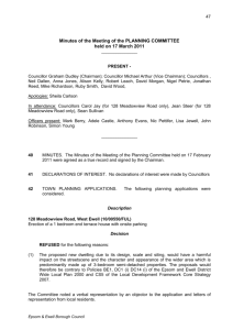 Minutes of the Meeting of the RESIDENTIAL AMENITIES BOARD