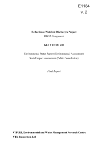 Reduction of nutrient discharges project