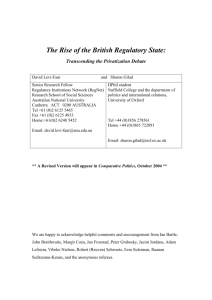 The Rise of the British Regulatory State