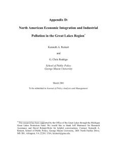 The Industrial Pollution Consequences of North American Economic