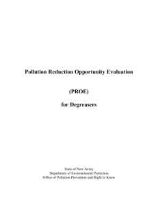 Pollution Reduction Opportunity Evaluation