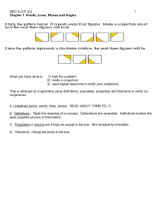 Chapter 1 Points, Lines, Planes and Angles